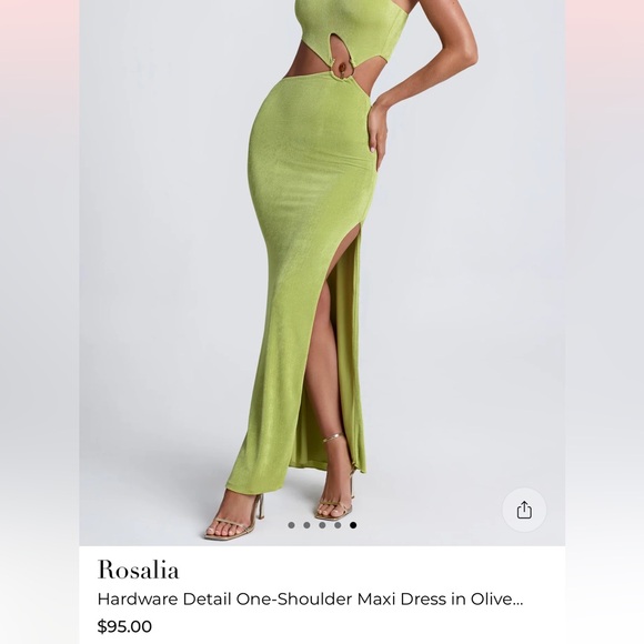 Oh Polly Lime Green Cut-Out Maxi Dress - Picture 1 of 6